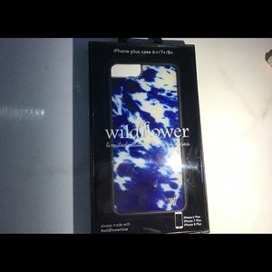 Blue tie-dye wildflower case for a iPhone 8+/7+/6+